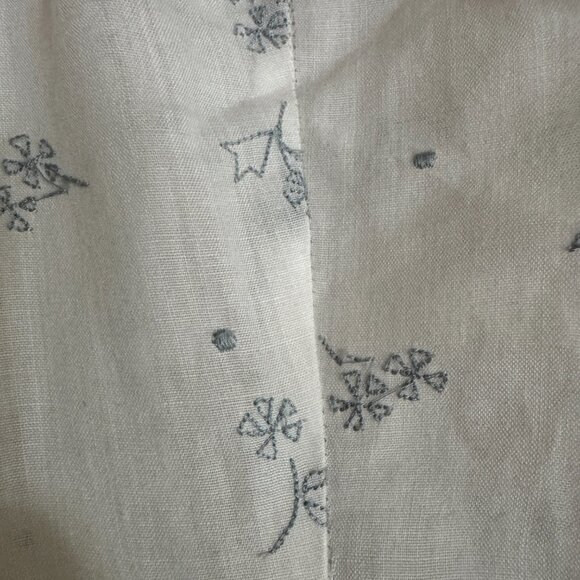 Doen Calla Maxi Dress in Salt White Blue Embroidery XS - Picture 6 of 6